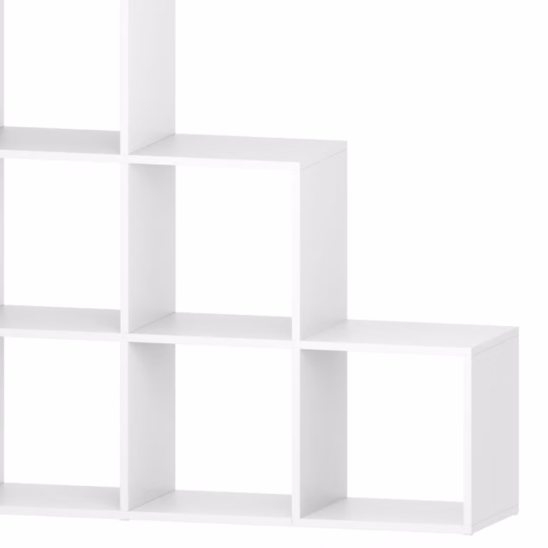 Libreria Talisa Tectake con 10 scomparti aperti e design a cubo, bianca