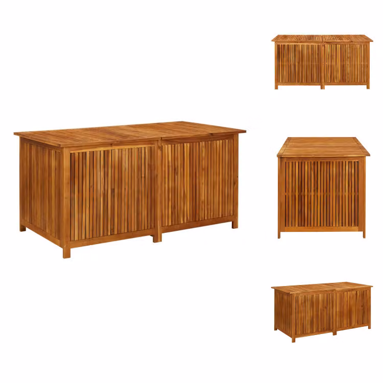 vidaXL Cassetta da giardino 150x80x75 cm in legno massiccio di acacia - Cassette da giardino