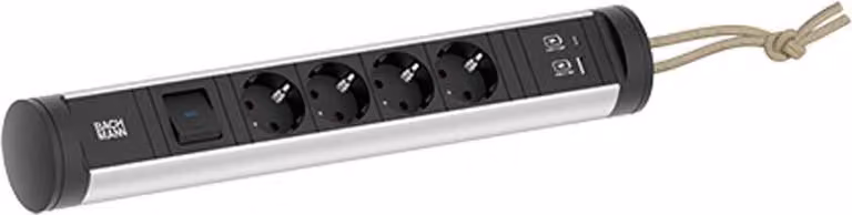 BACHMANN CICLO Loop 4xCEE7/3 1xinterruttore 1xUSB A/C 22W 2,5m CEE7/7