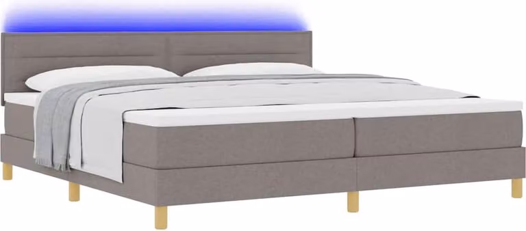 Letto a Sorgente LED con strisce LED Talpa 200 x 200 cm Tessuto