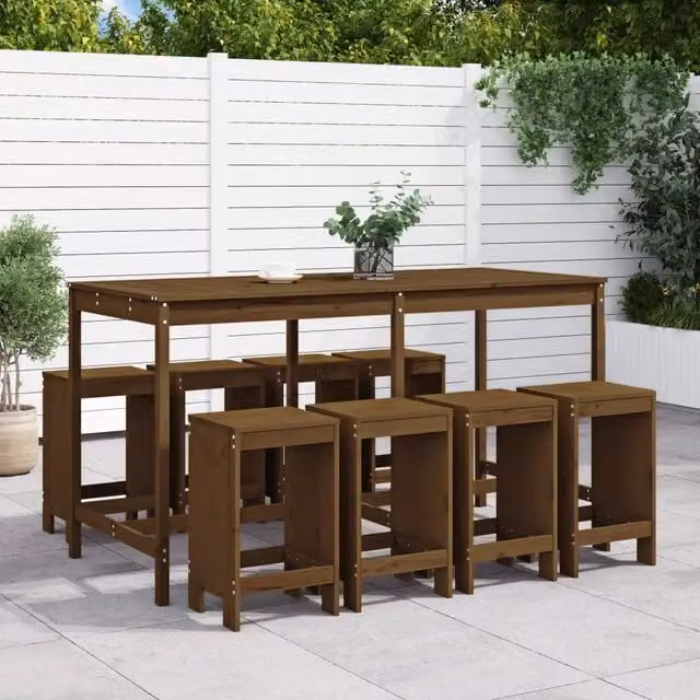 Set Bar da Giardino 9 pz ambra in Legno Massello di Pino 3157760