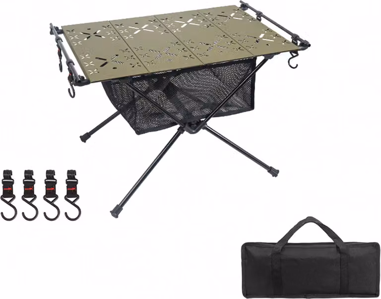 Tavolo IGT, portatile, in lega di alluminio, pieghevole, multifunzionale, ultraleggero, per barbecue, campeggio, escursioni, scrivania arrotolabile m