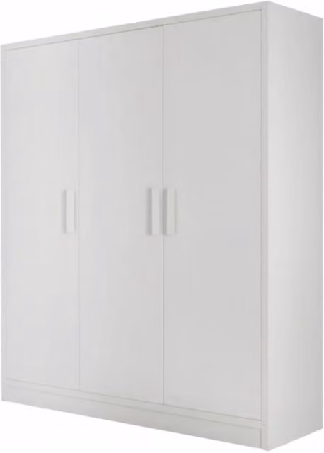 Armadio shabby 3 ante Mobili 2G in legno massello di abete bianco L: 180 cm, P: 55 cm, H: 220 cm – 1
