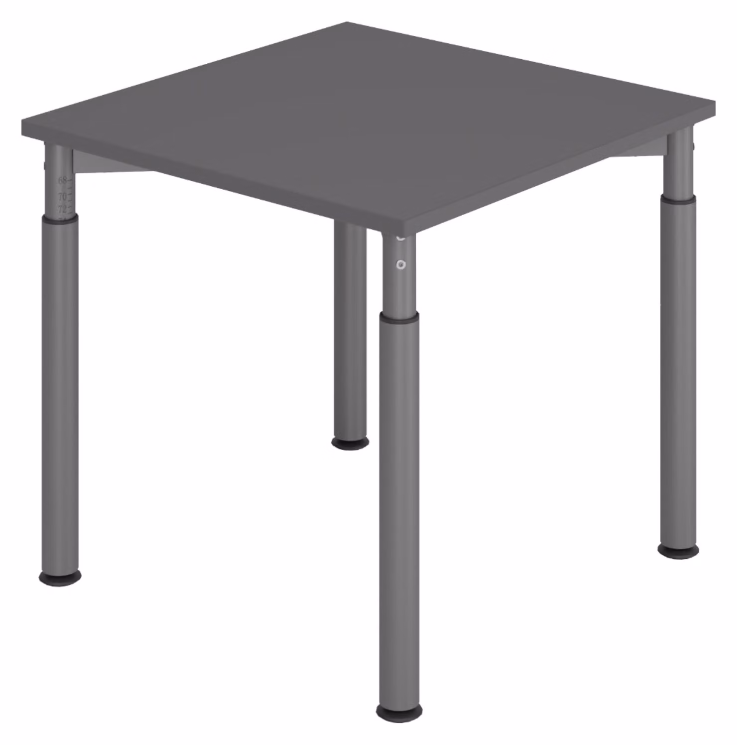 bümö Scrivania Serie-Y - Dimensioni: 80 x 80 cm, Decorazione: grafite, Struttura: grafite