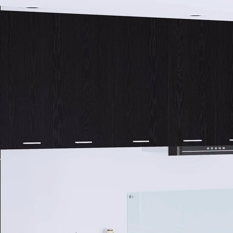 Armadio pensile da cucina moderno vidaXL in nero con ante a battente e ripiani interni L: 80 cm, P: 31 cm, H: 80 cm