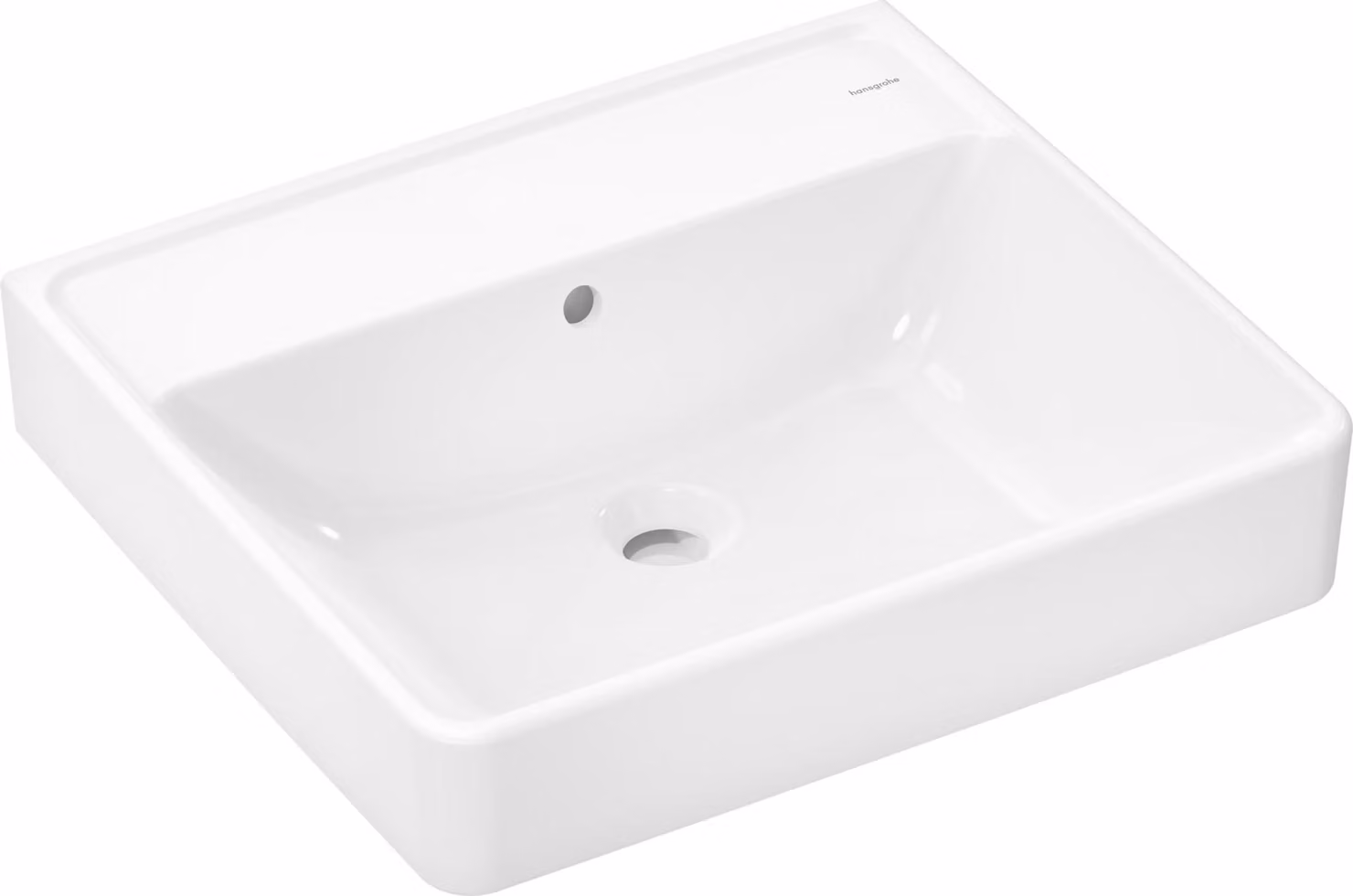 hansgrohe Xanuia Q lavabo, sans trou pour robinet, avec trop-plein, 550x480mm, blanc, 60235450, 60235450