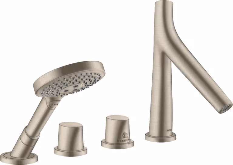 hansgrohe AXOR Starck Starck Organic 4 trous pour jante de carrelage avec thermostat, 2 consommateurs, 12426820, 12426820
