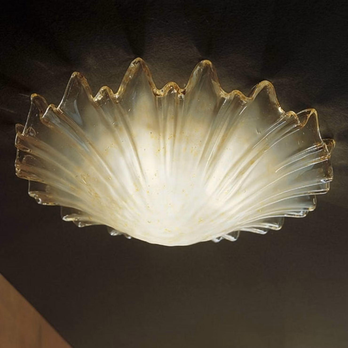 Sil-Lux Plafoniera soffitto CORTINA, dimmerabile, Crema / Ambra, Soggiorno / Sala da pranzo, Metallo, Plafoniera