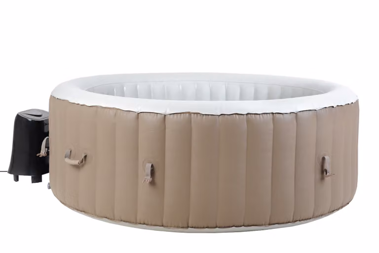 BeneoSpa NEW Idromassaggio gonfiabile portatile per 4 persone, spa, marrone-bianco