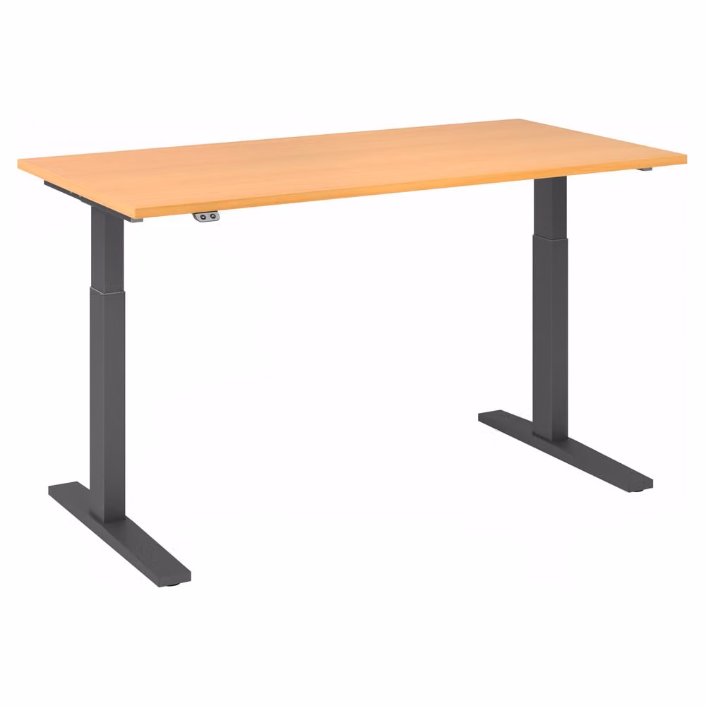 Scrivania regolabile in altezza XMKA | 2 motori | 120-180 cm | elettrica | faggio, colore struttura:grafite, dimensioni piano d'appoggio:160 x 80 cm