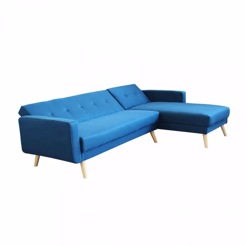 Divano Letto Arthur Cosma Blu con Struttura in Metallo e Legno e Rivestimento in Tessuto – 3