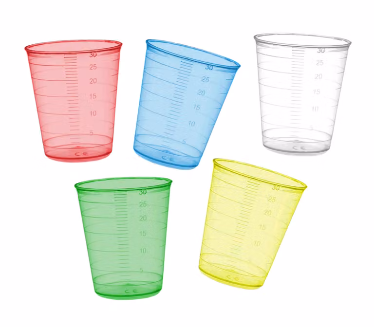 Set grande da 400 misurini (30 ml, colori misti, PP, per uso frequente)