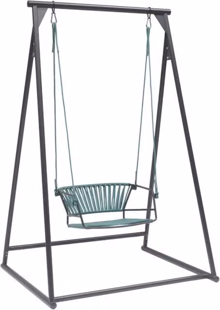 Seduta sospesa Lisa Swing con struttura autoportante in metallo grigio opaco SCAB Design Made in Italy