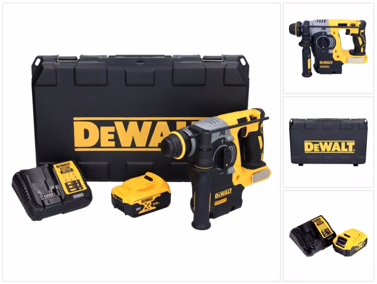 Martello combinato a batteria DeWalt DCH 273 P1 18 V 2,1 J SDS Plus Brushless + 1x batteria 5,0 Ah + caricabatteria + valigetta