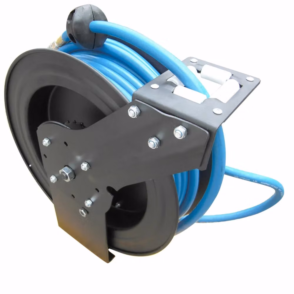 Avvolgitubo automatico per aria compressa Stahlkaiser, lunghezza 15 m, pressione 20 bar, colore blu – 2