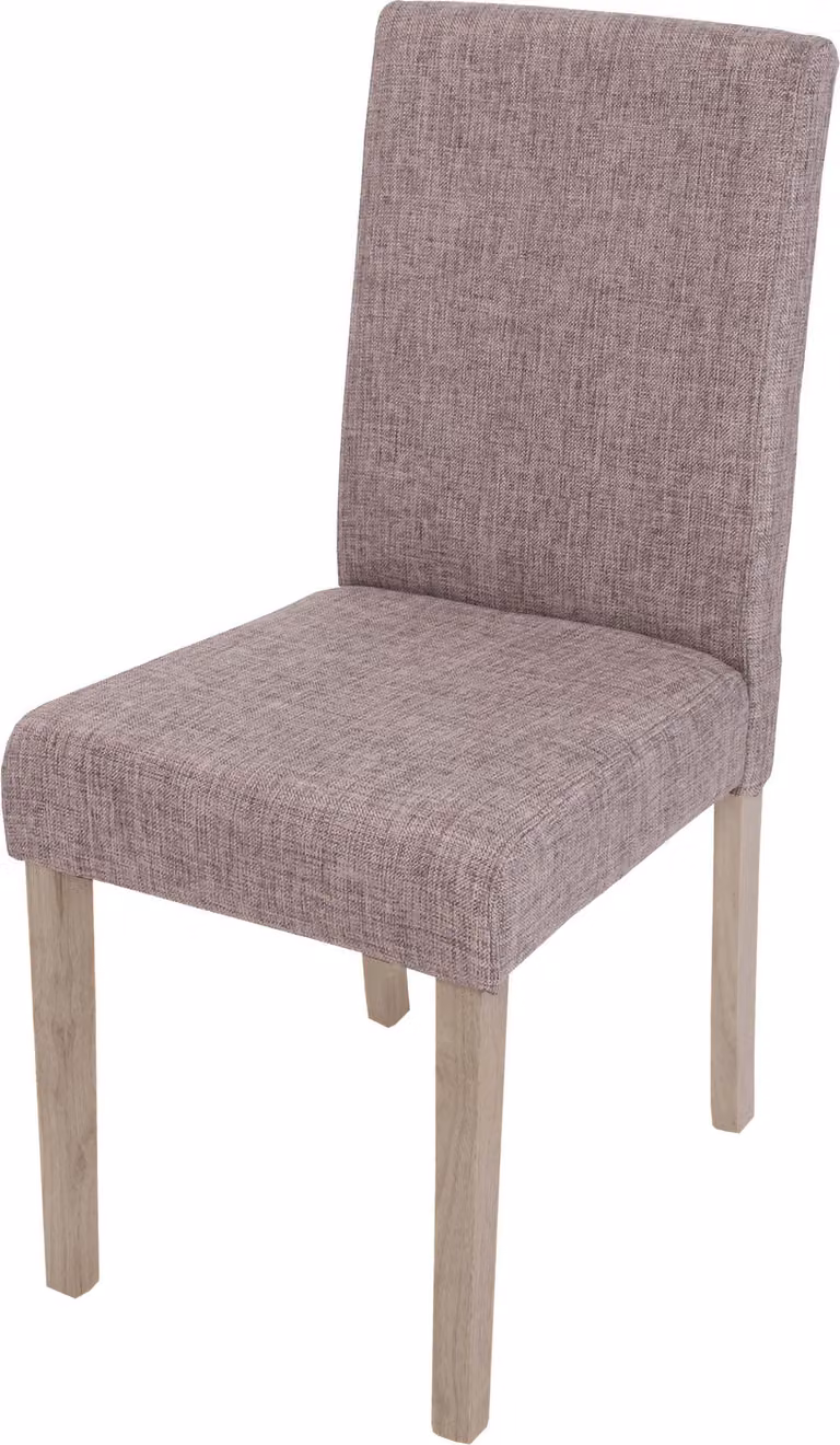 Sedia da pranzo classica e intramontabile | A x L x P 90 x 43 x 56 cm | Altezza seduta 45 cm | Tessuto/materiale tessile MVG | Gambe marroni | Grigio | Sedia da cucina Sedia