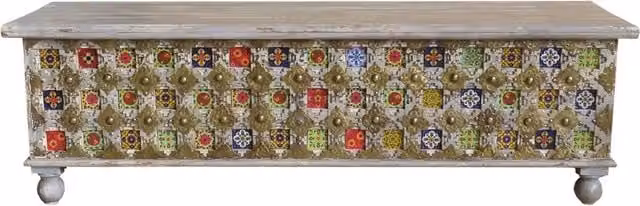 Baule in legno marrone 146x40x45h
