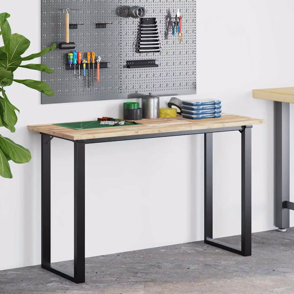 vidaXL Piano Scrivania Non Trattato 140x60x2cm Legno Massello Acacia