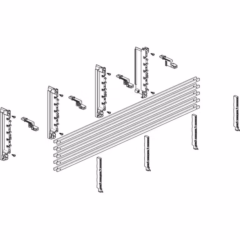 Modulo barra collettrice ABN a incasso 3FB/2RE 40 mm con CU (2x) 12x5 mm, a 5 poli, EBM 70 mm MTSC32535