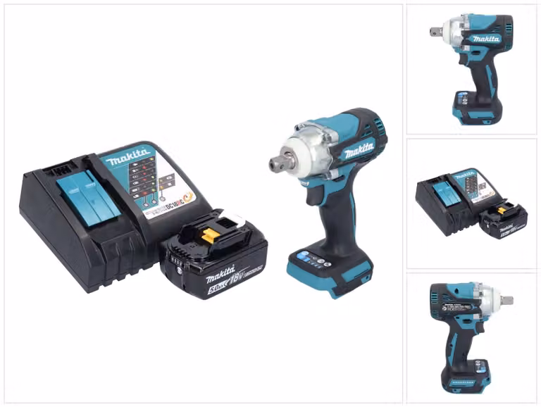 Avvitatore a impulsi a batteria Makita DTW 301 RT1 18 V 330 Nm 1/2" brushless + 1x batteria ricaricabile 5,0 Ah + caricabatterie