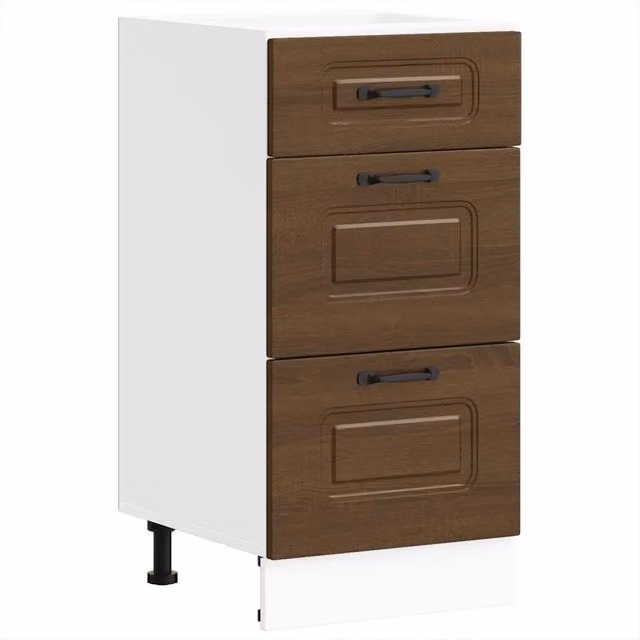 Mobile da cucina Kalmar 40 x 46 x 81,5 cm pratico con piedini regolabili atmosfera moderna in legno ingegnerizzato rovere marrone 02_0050479