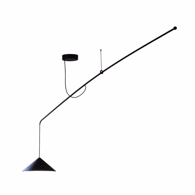 Lampada a sospensione Martinelli Luce Vela 22 LED dimmabile in metallo nero o argento