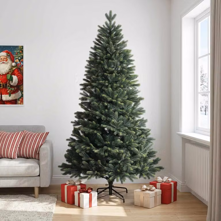 vidaXL Albero di Natale Artificiale con Rami Pieghevoli 240 cm