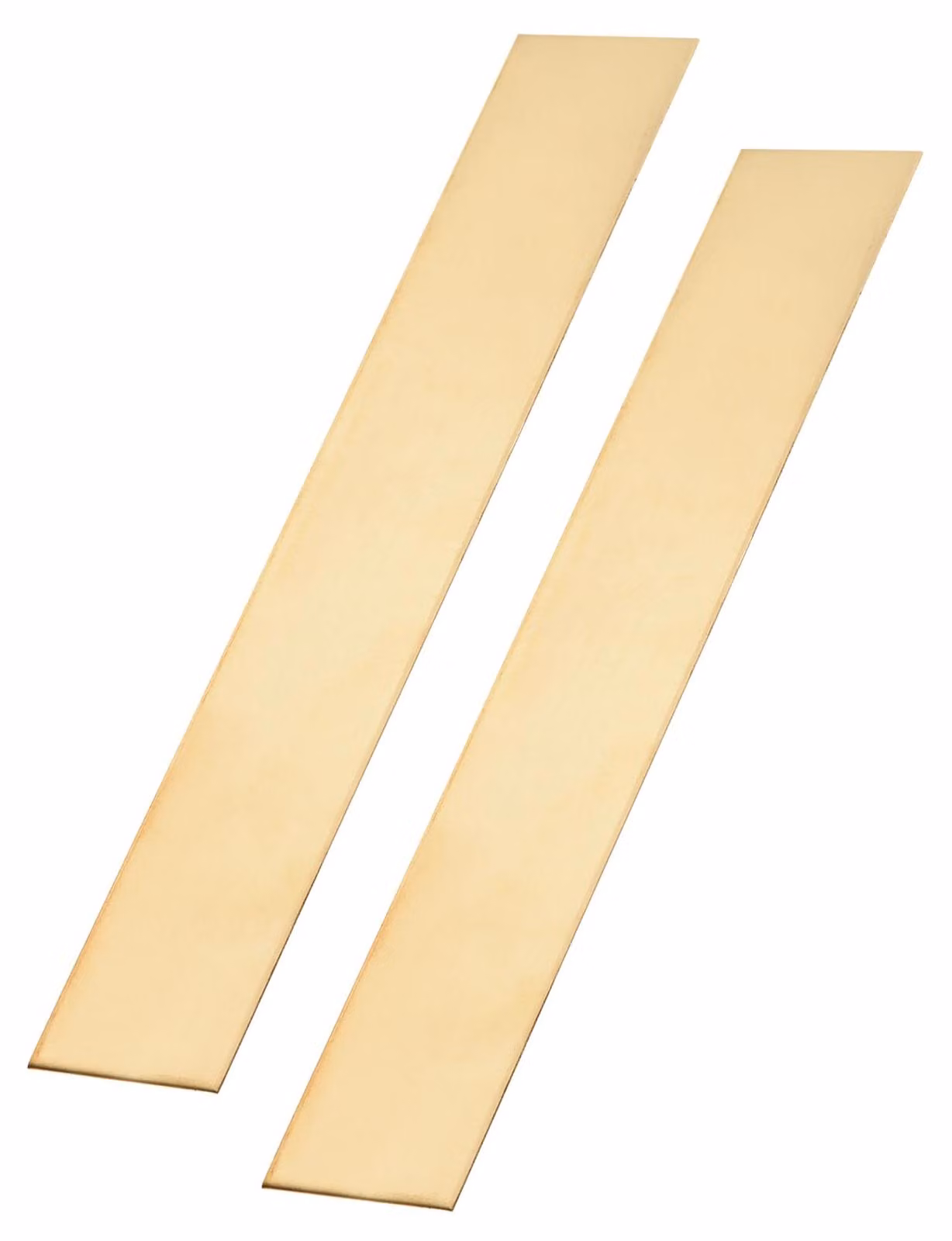 2 barre piatte in ottone, dimensioni 0,6 x 51 x 305 mm, adatte per progetti fai-da-te e applicazioni industriali