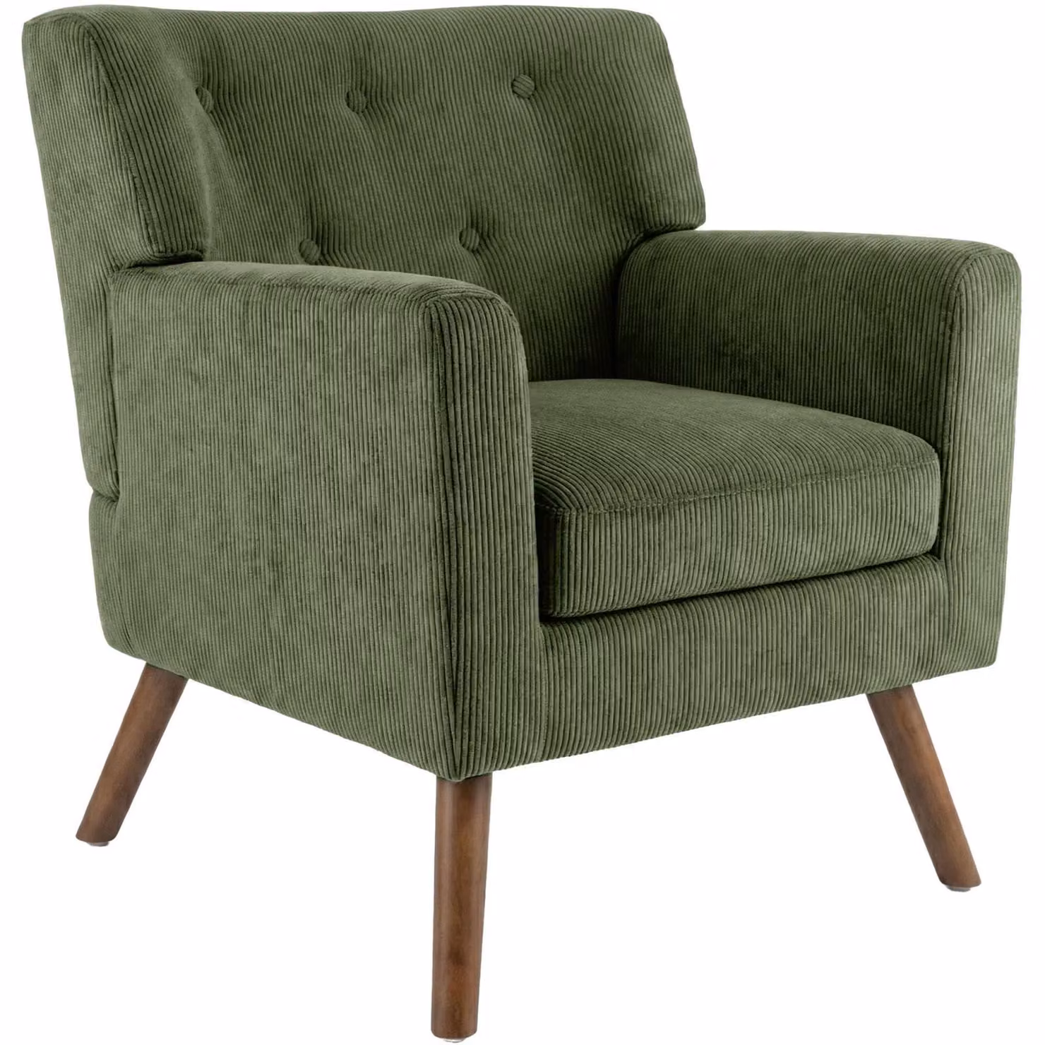 Poltrona relax - Velluto a coste - Verde - Portata fino a 150 kg