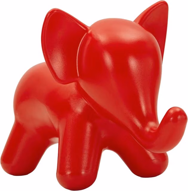 Sgabello Elephant Rosso in Polietilene CM 86x46x56 - Seduta di Design Protagonista con Tonalità Intensa - Collezione Elephant