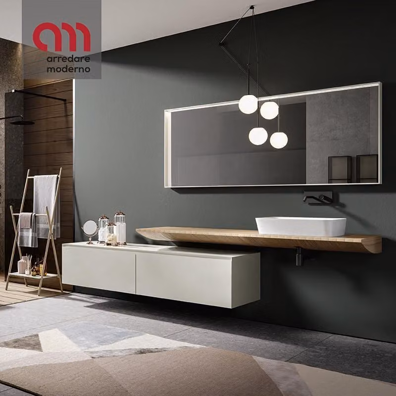 Specchio Con Telaio in Alluminio e LED Edoné