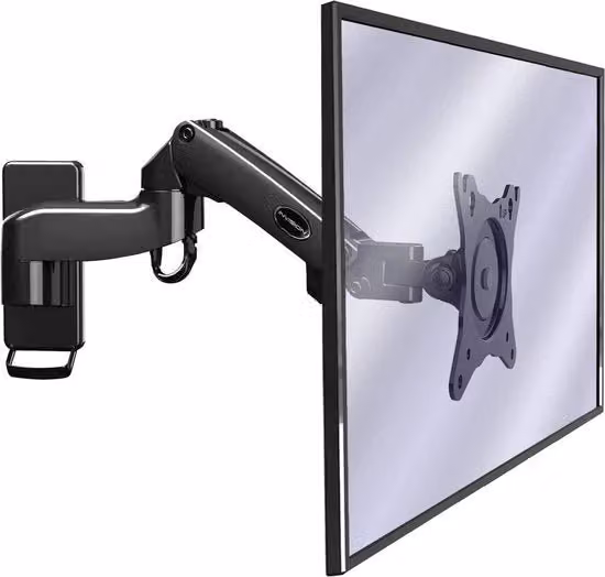 Braccio supporto per monitor e laptop Invision colore nero