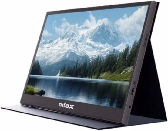 Monitor portatile Nilox NXMP15FHD11 nero con display IPS da 15.6 pollici 39,6 cm Full HD 1920 x 1080 pixel con connessioni HDMI e USB-C – 1