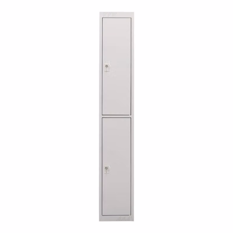 Armadietto guardaroba STIER, 2 scomparti, 1800x300x500 mm, grigio chiaro, espandibile, armadietto con serratura