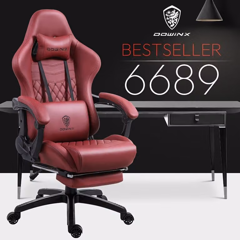 Sedia da gaming - Sedia da ufficio - Sedia ergonomica - Sedia da gaming - Sedia ergonomica - Colore: rosso intenso