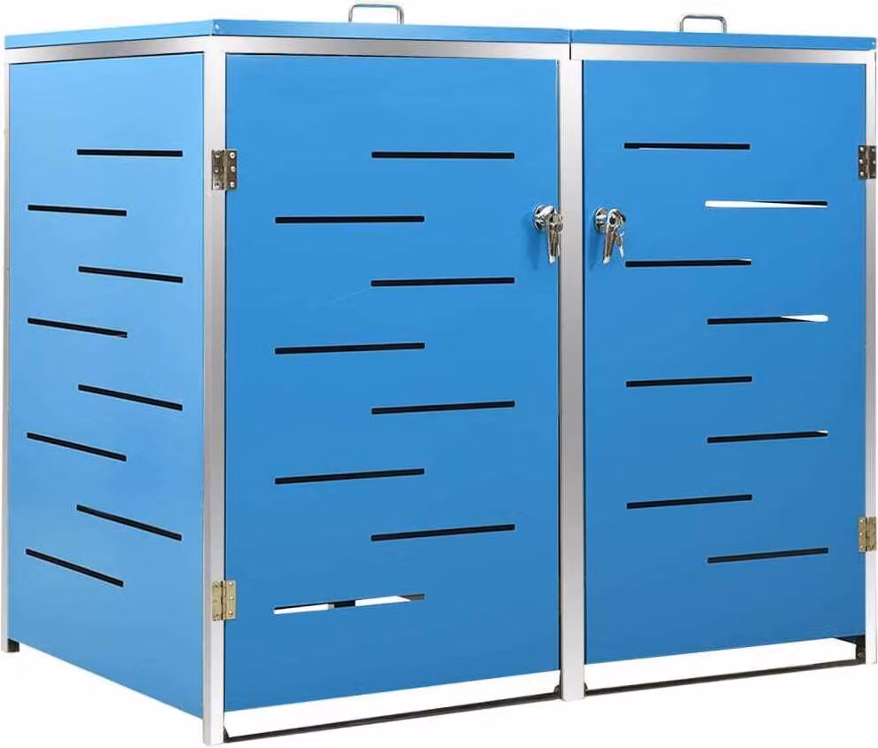 Copribidone per Spazzatura Singolo 69x77,5x112,5cm Acciaio Inox