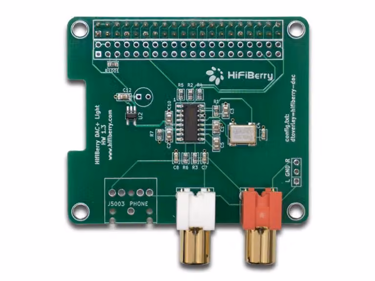 HiFiBerry DAC+ Light con uscita RCA
