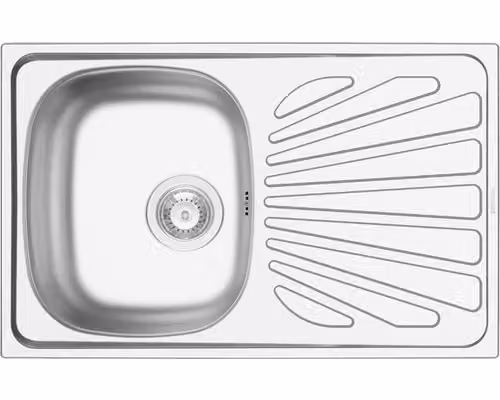 Lavello in acciaio inox Pyramis Creta 755 x 480 mm 72086300