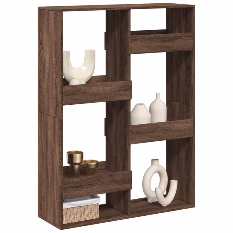 Divisorio vidaXL in Rovere Marrone, L 100 cm x P 33 cm x H 135 cm in MDF e Legno