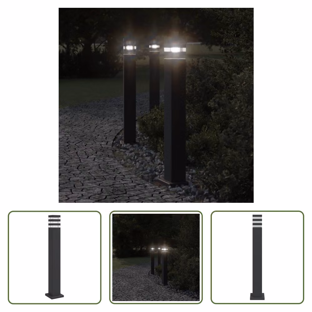 The Living Store luce di percorso nera 80 cm alluminio