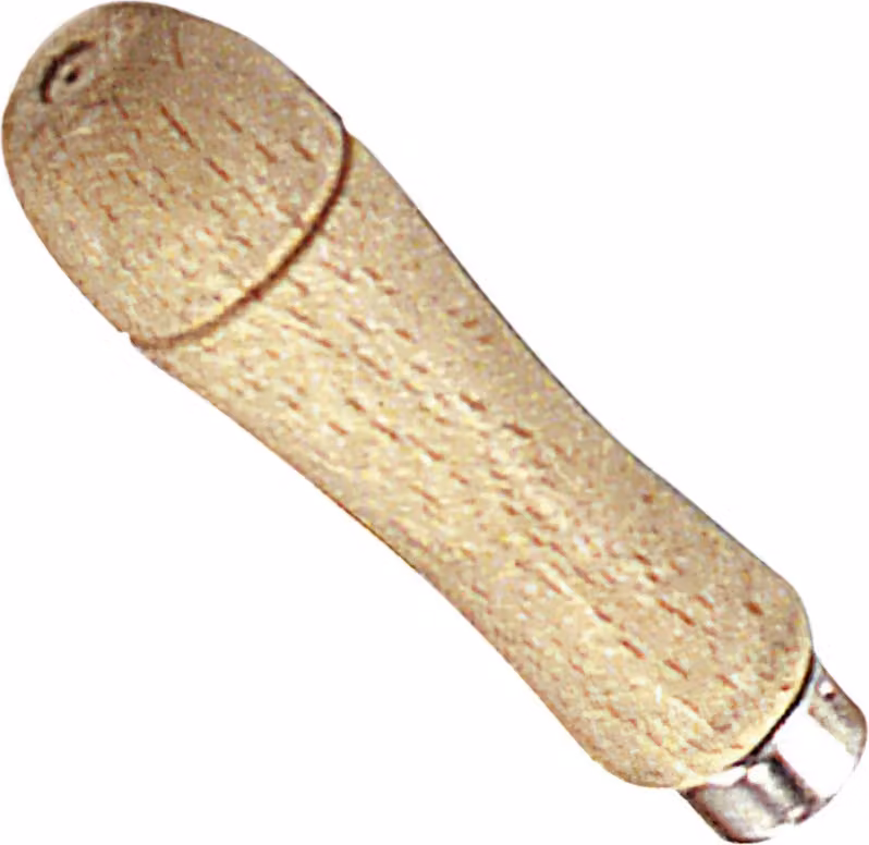 Manico in legno per lime 100 mm. (morsetto in acciaio inox)