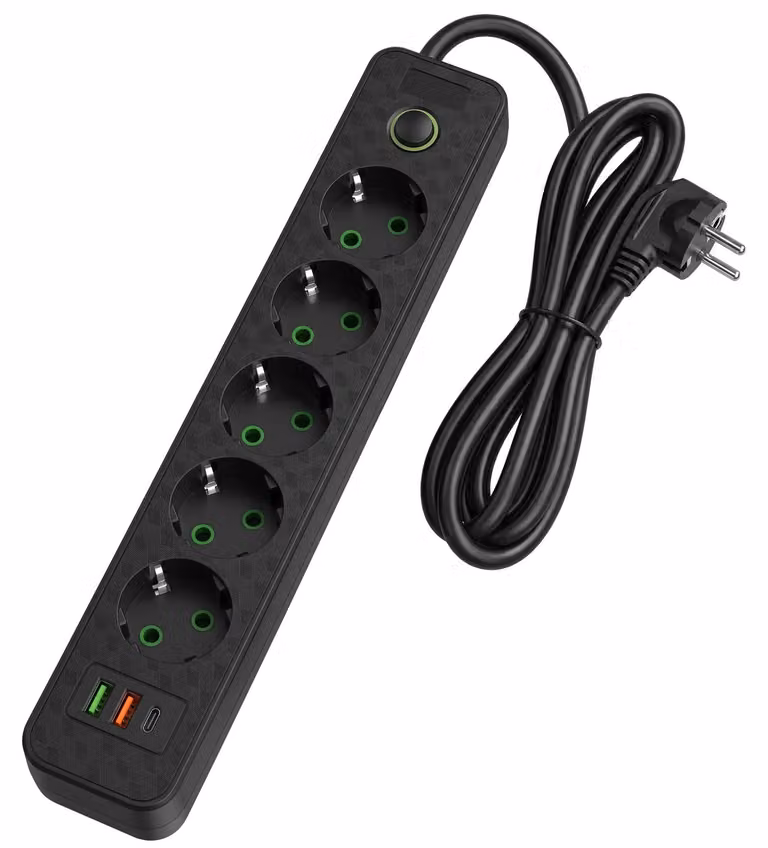 Multipresa Toolight Jnh022-5A Black