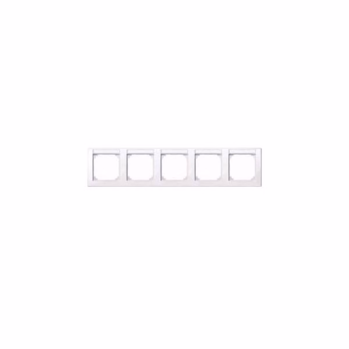 MERTEN 471525 Cornice a 5 moduli orizzontale, bianco attivo lucido