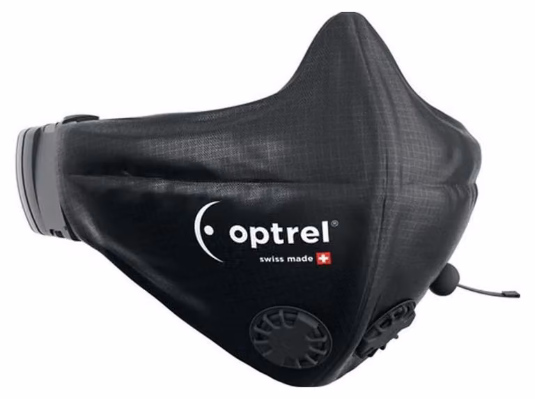 Maschera per bocca e naso nera POM, poliestere, valvolaPoliuretano2 pz OPTREL
