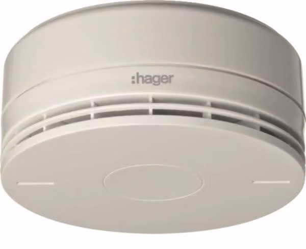 HAGER BEKA Rivelatore di fumo senza fili RFM100D con sirena integrata EN54-7 bianco