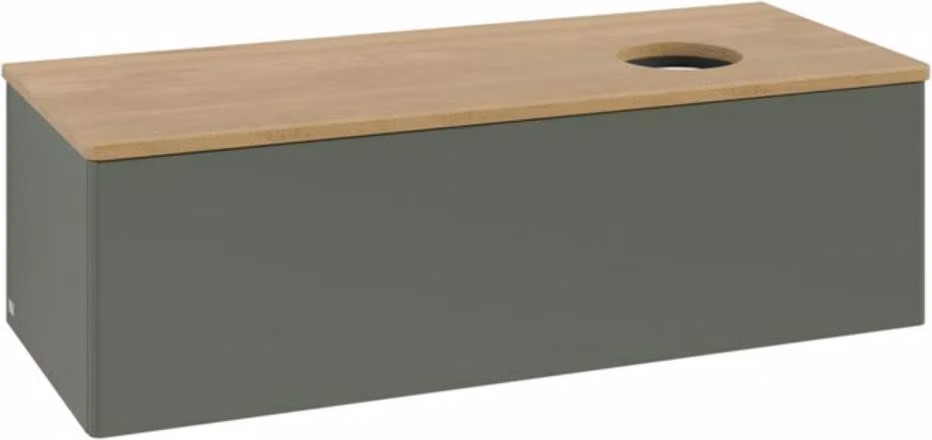 V&B Mobiletto senza struttura frontale, con illuminazione Antao 120x36x50cm, WBP hon. Oa, lea gre. m Lac