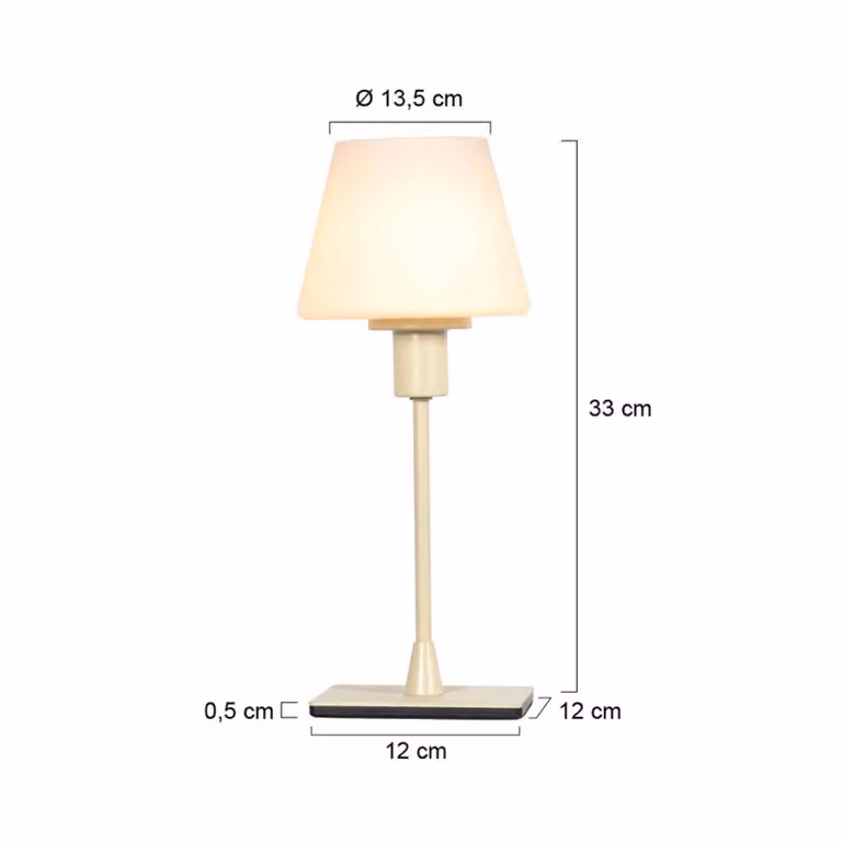 Steinhauer Lampada da tavolo Ancilla, Crema / Ambra, Soggiorno / Sala da pranzo, Metallo, Lampada da tavolo