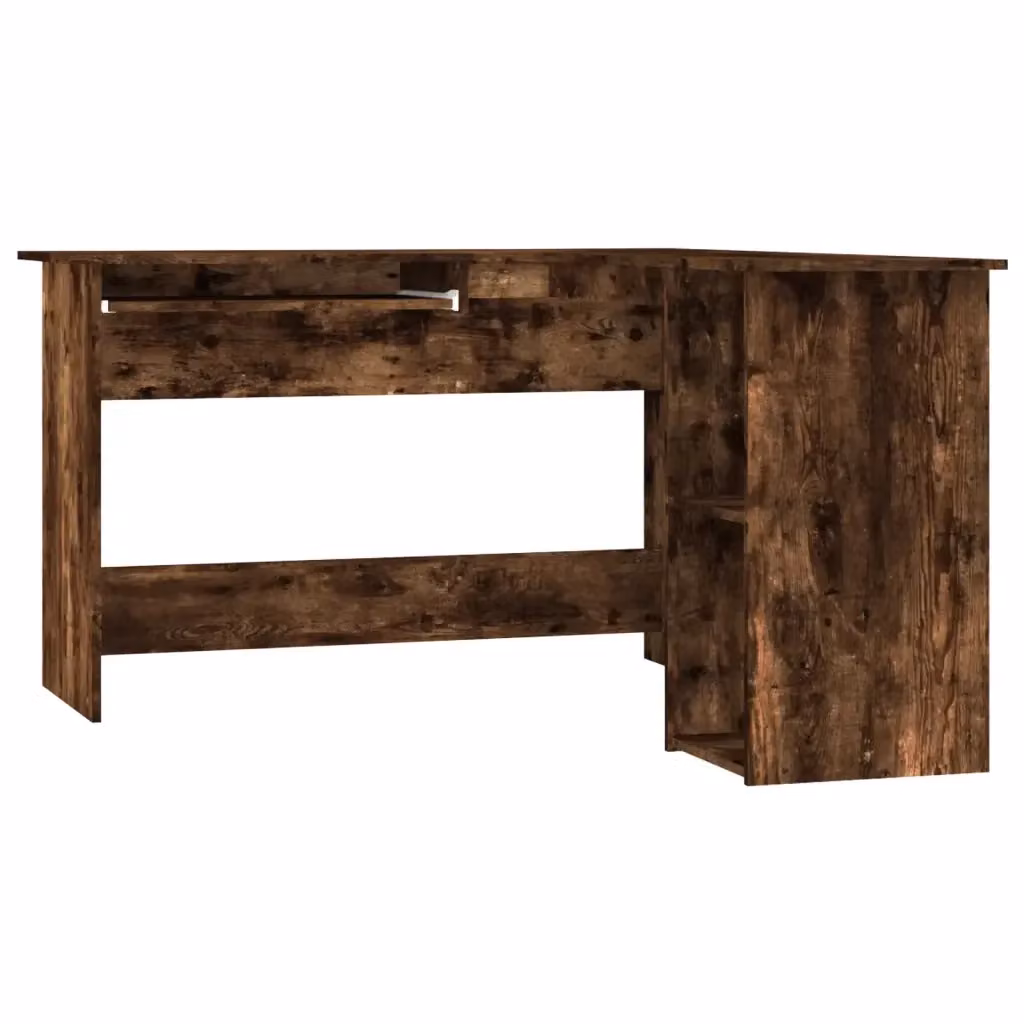 Scrivania Angolare Moderna vidaXL in Legno Rovere Marrone L: 120 cm, P: 120 cm, H: 75 cm – 2