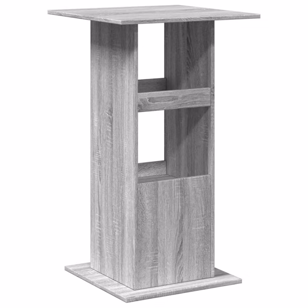 Tavolo Bar Portaoggetti Grigio Sonoma 60x60x102 cm Multistrato