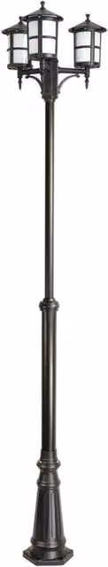 Lampione da giardino CORDOBA 280cm 3xE27 nero IP23